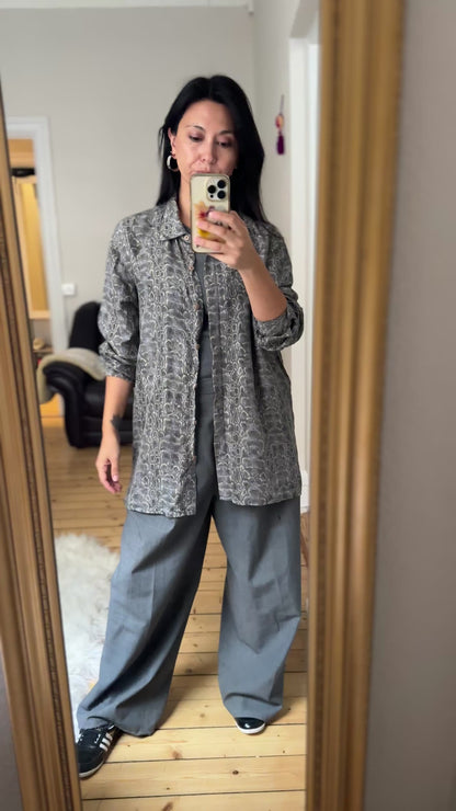 Vintage Oversized Silk Shirt - M-L