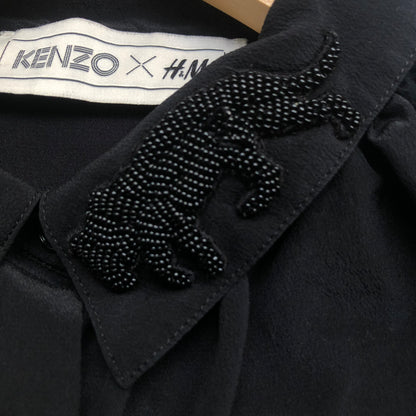 Kenzo x H&M Black Silk Blouse - Petite