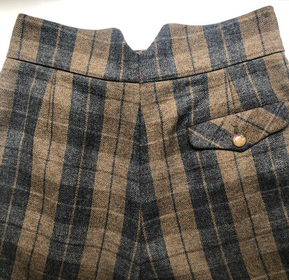 Vintage Checked Wool Culottes