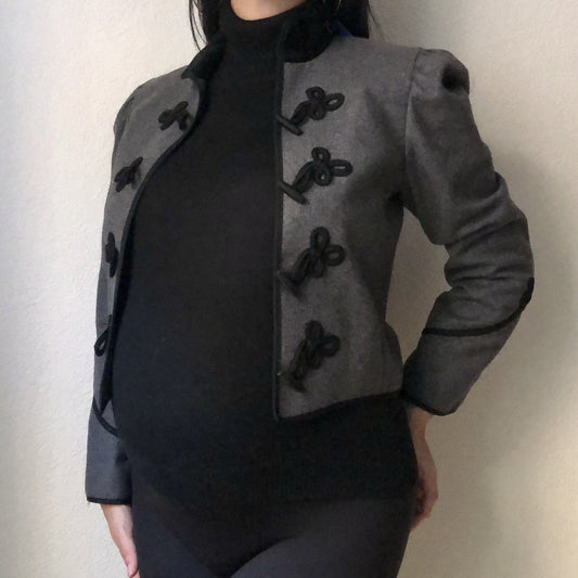 Vintage Laurèl Cropped Wool Blazer
