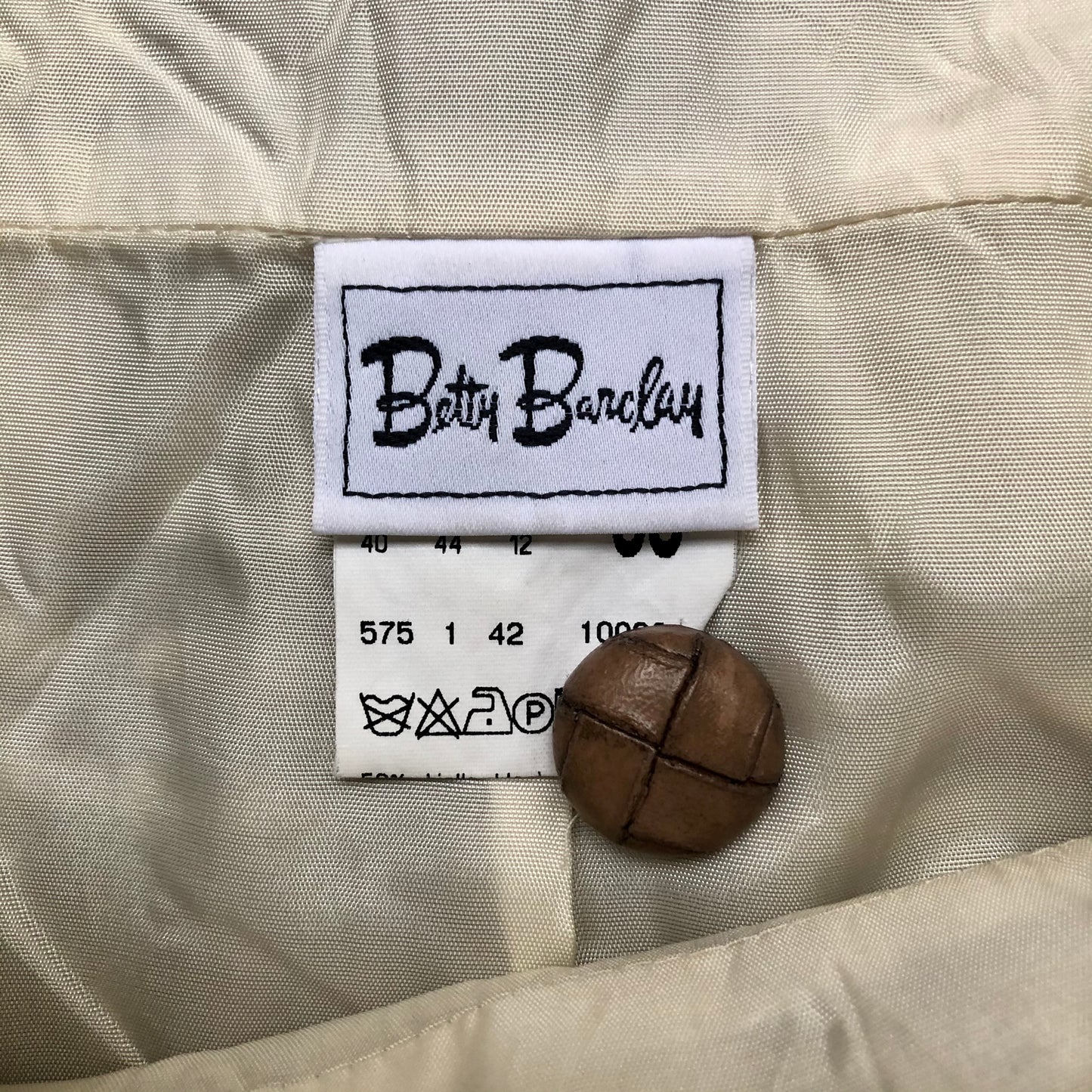 Vintage Betty Barclay Beige Plaid Mini Skirt