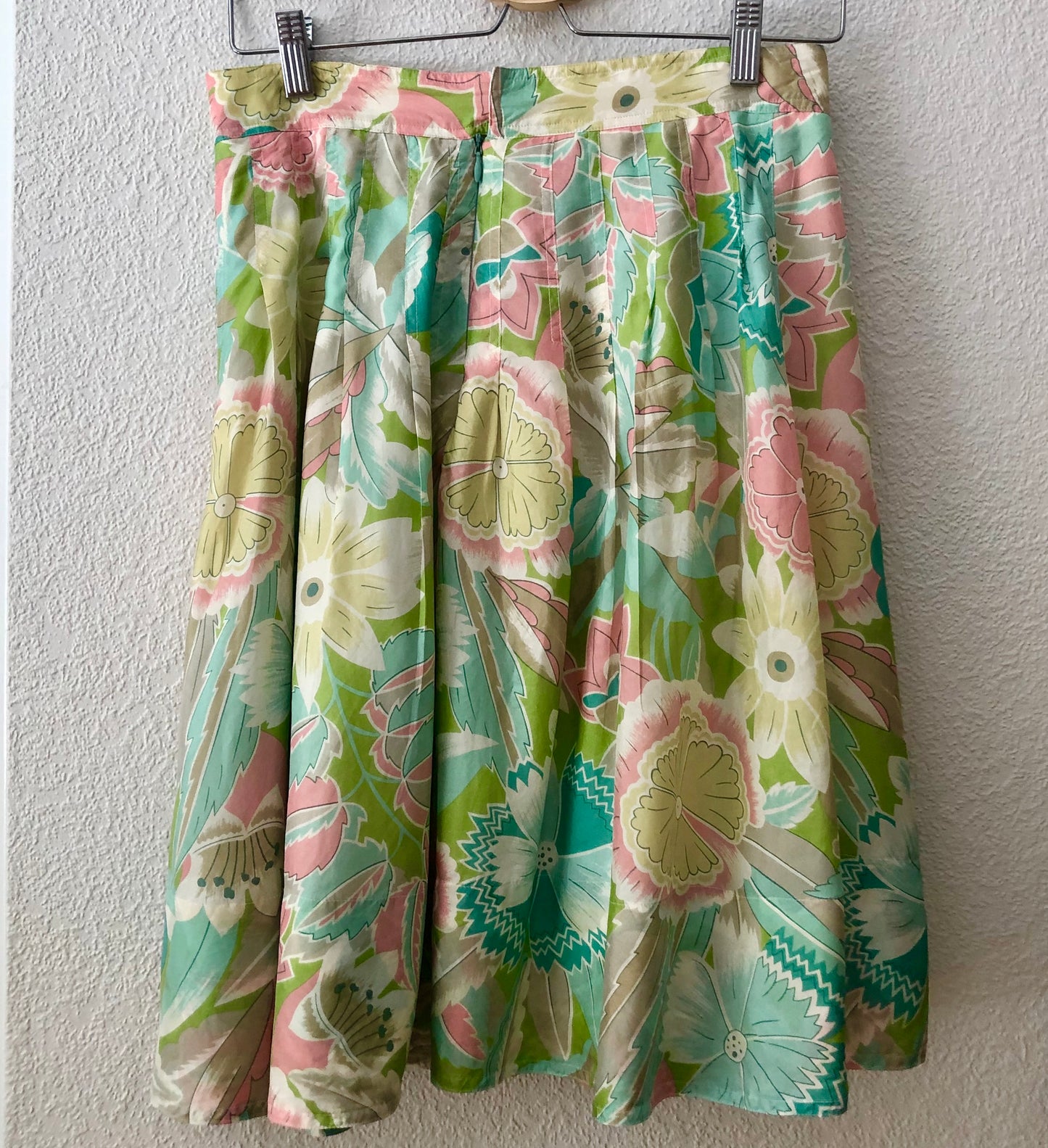 Floral Silk Skirt