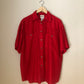 Vintage Red Short Sleeve Silk Shirt