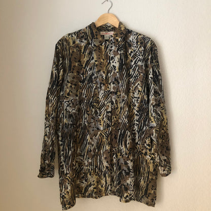 Oversized Vintage Silk Shirt