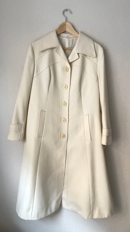 Vintage Wool Blend Belted Coat - Hucke - Size 42