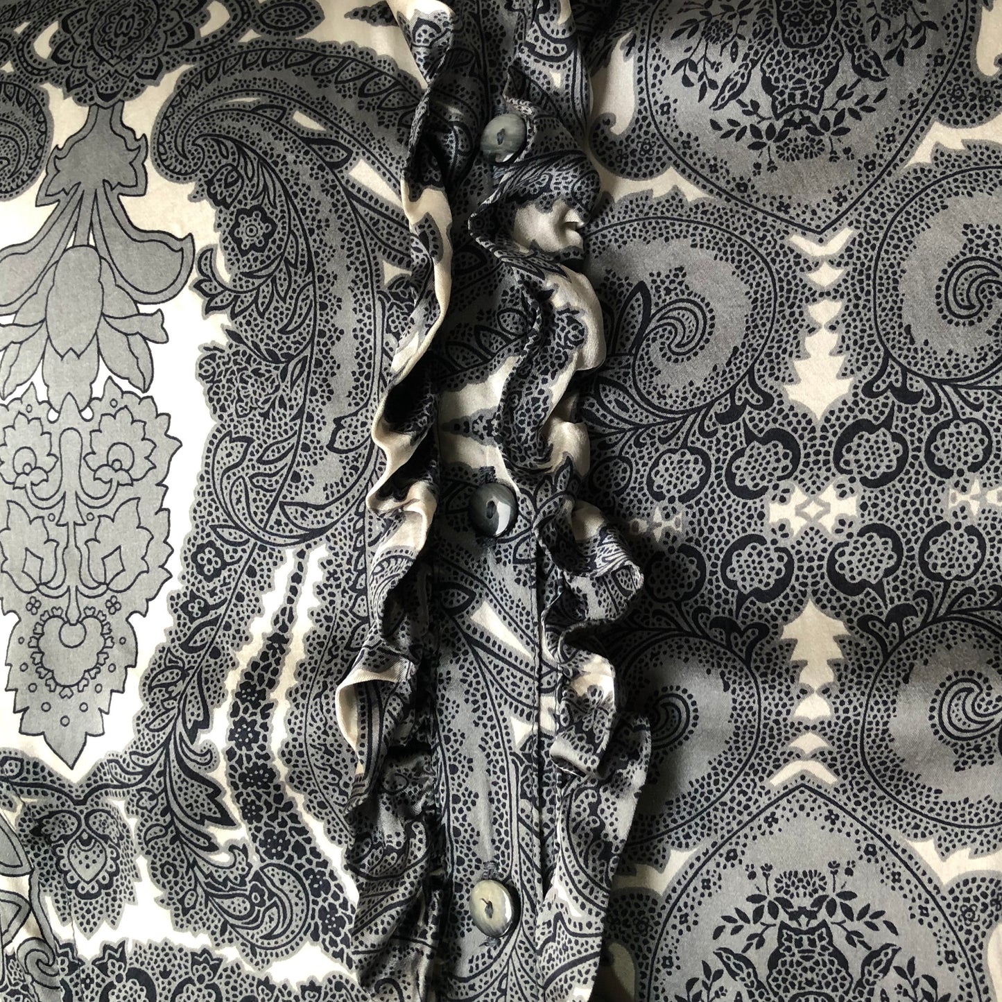 Victorian Paisley Silk Blouse