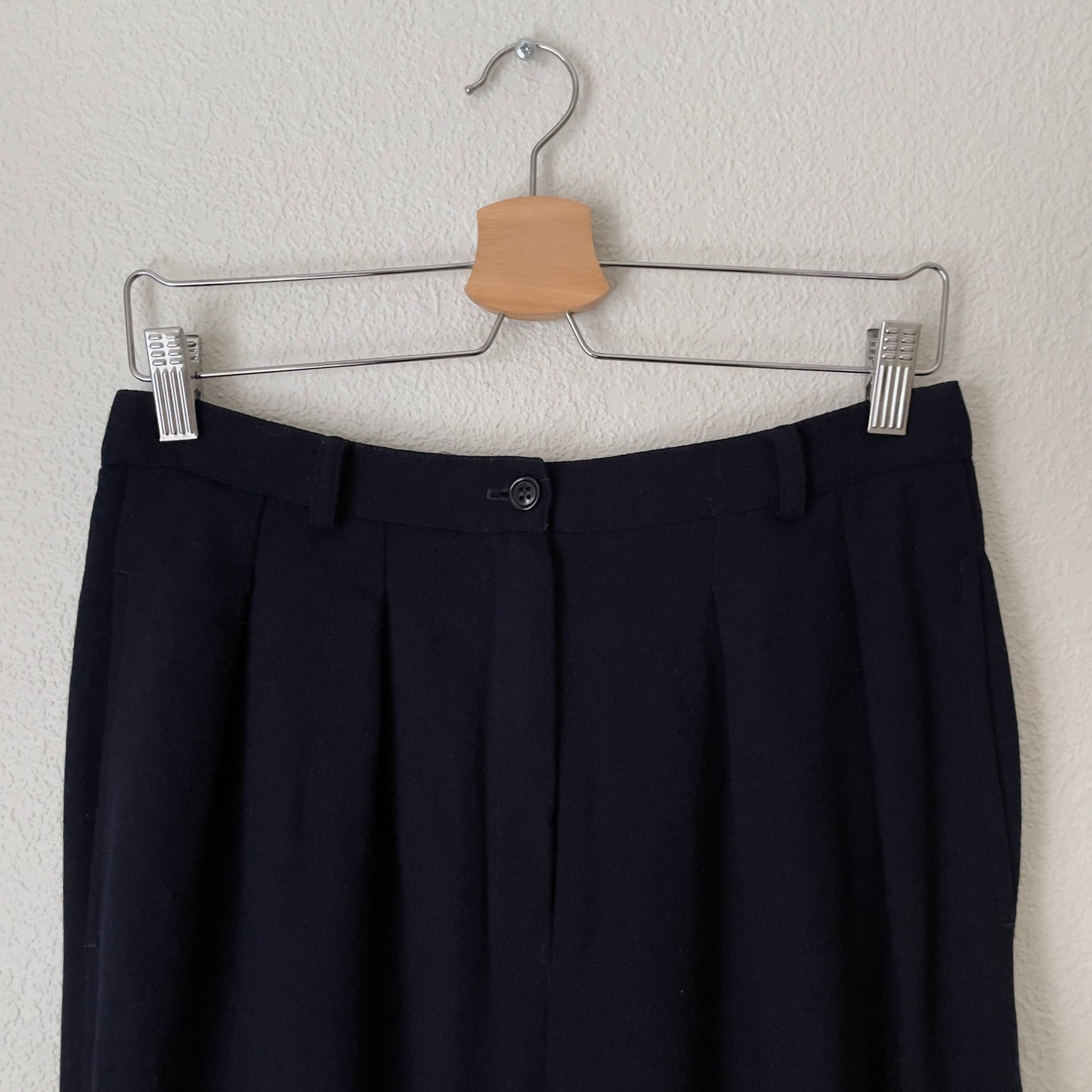 Vintage Navy Blue Wool Pants - Anne Klein II