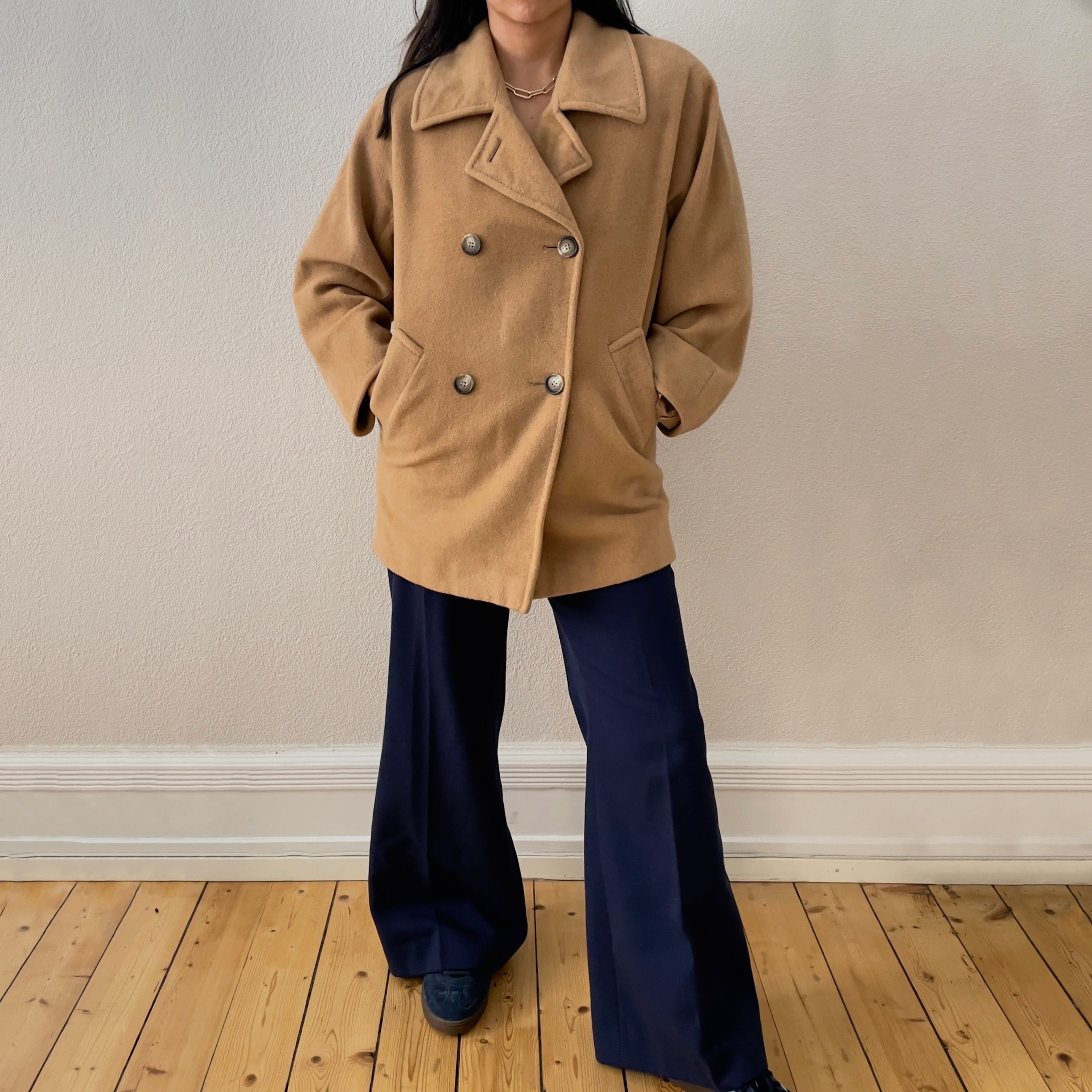 Camel hair outlet peacoat