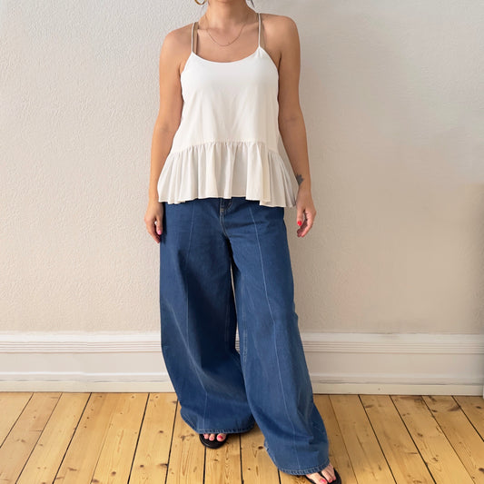 Tibi Peplum Silk Top