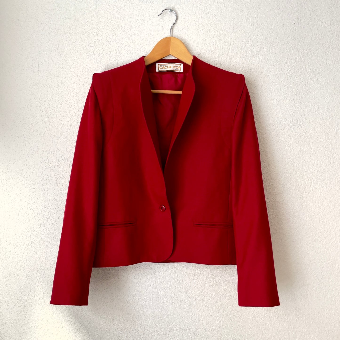 Vintage Red Wool Jacket - Cache d’or