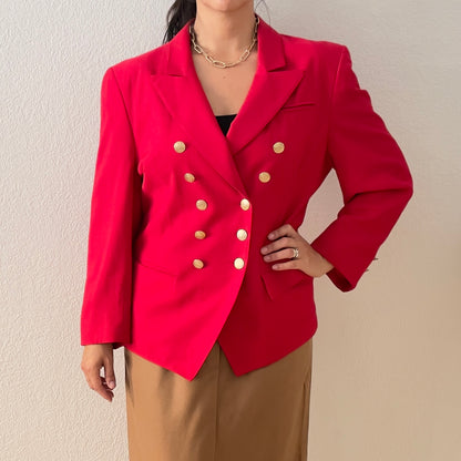 Vintage Red Wool Jacket