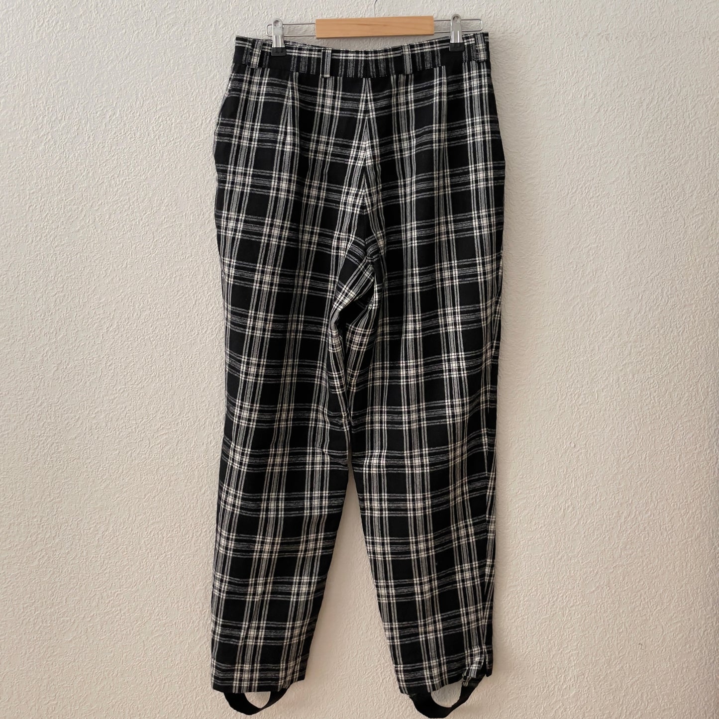 Vintage Plaid Wool Stirrup Pants