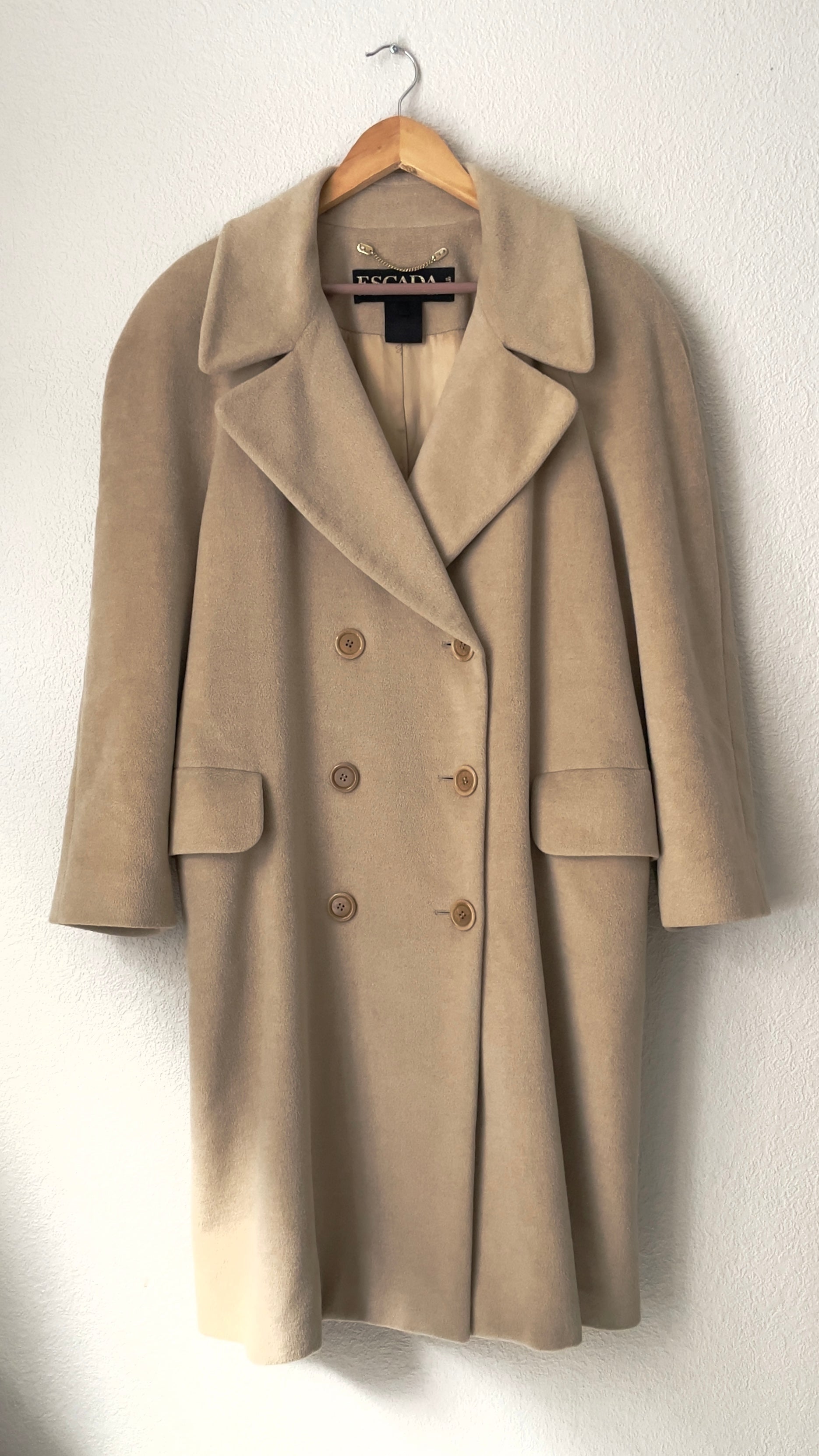 Escada virgin shop wool check coat