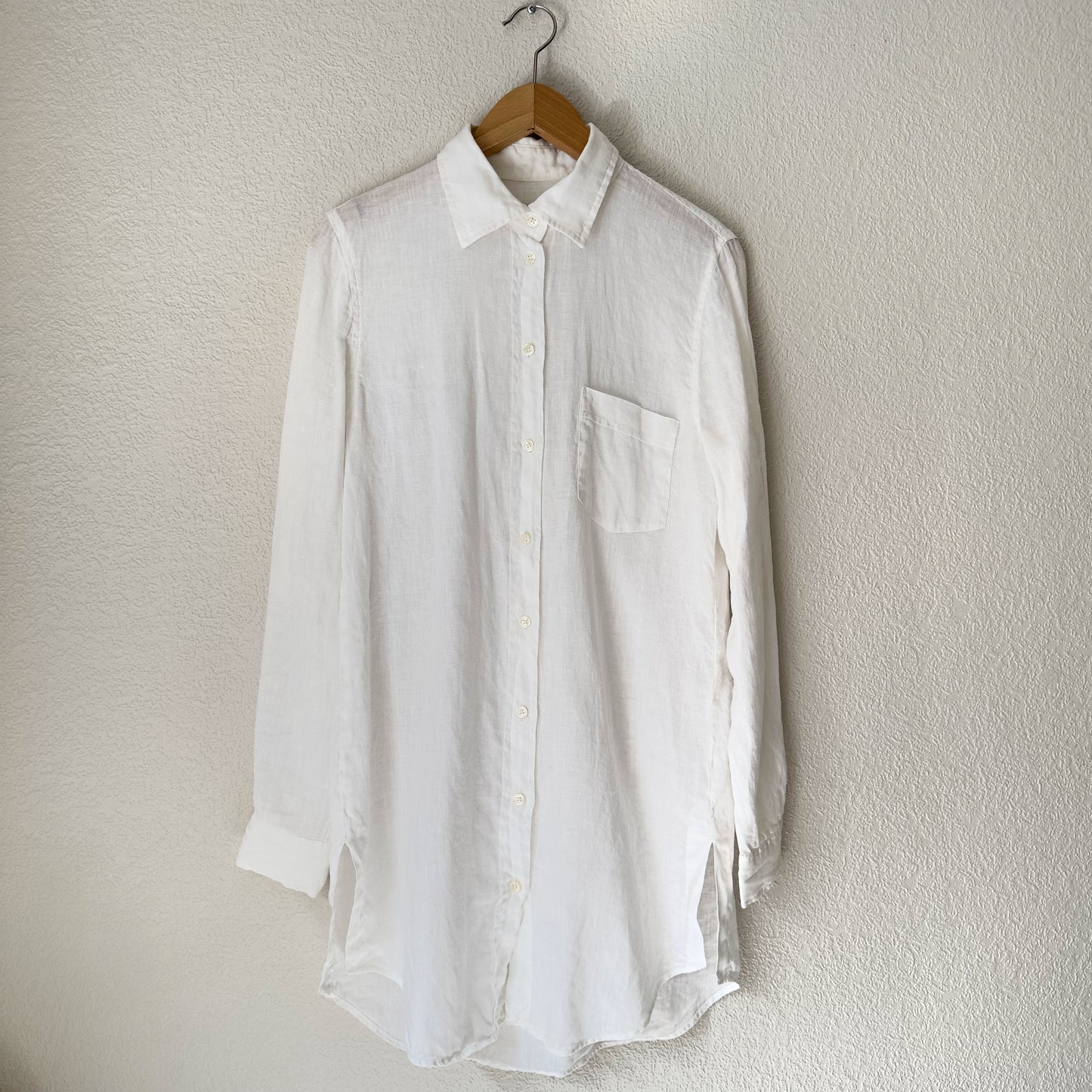 100% Linen Shirt in white