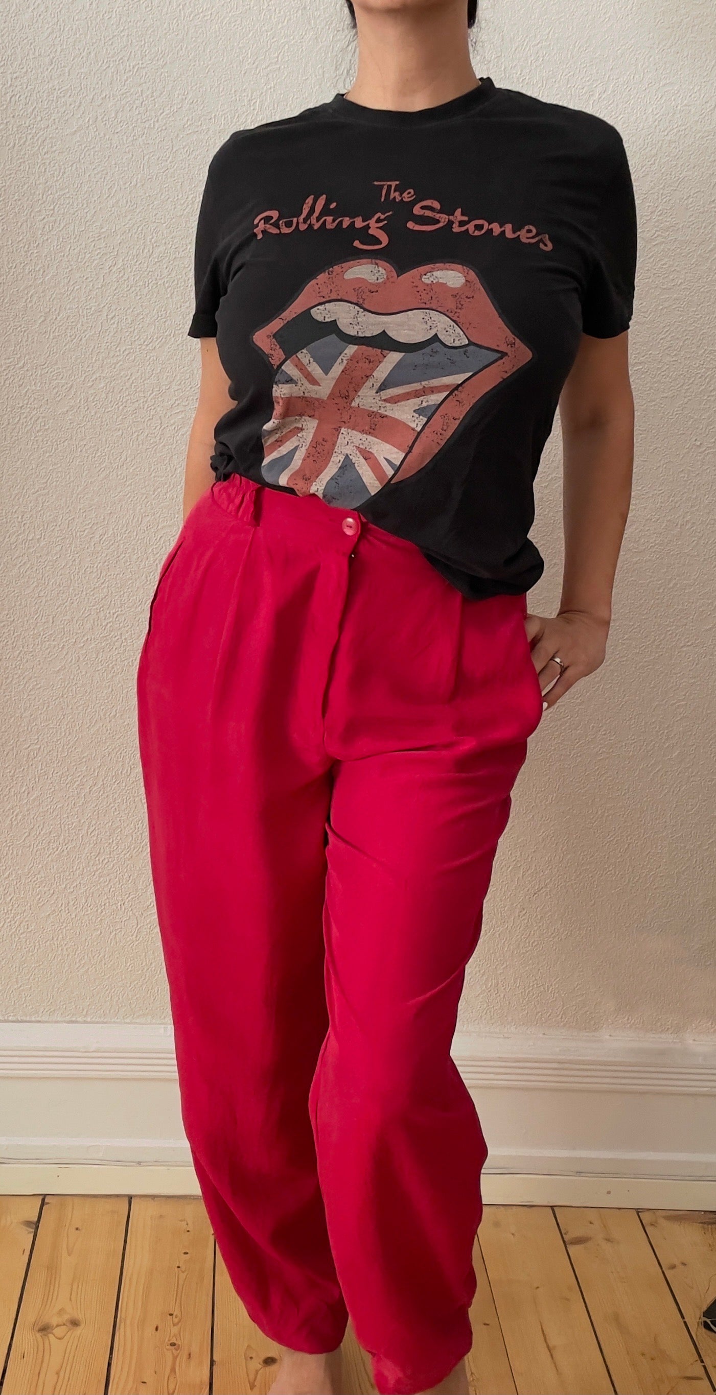 Vintage Silk Trousers - Red - Betty Barclay