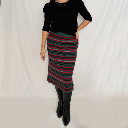 Vintage Rodier Knitted Long Skirt - REPAIRED