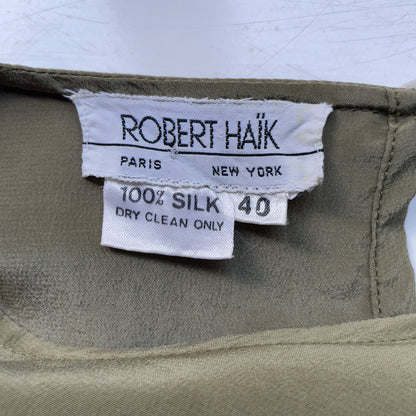 Vintage Statement Collar Silk Blouse - Robert Haik - REPAIRED