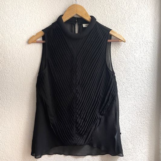 Vintage Pintuck Silk Top