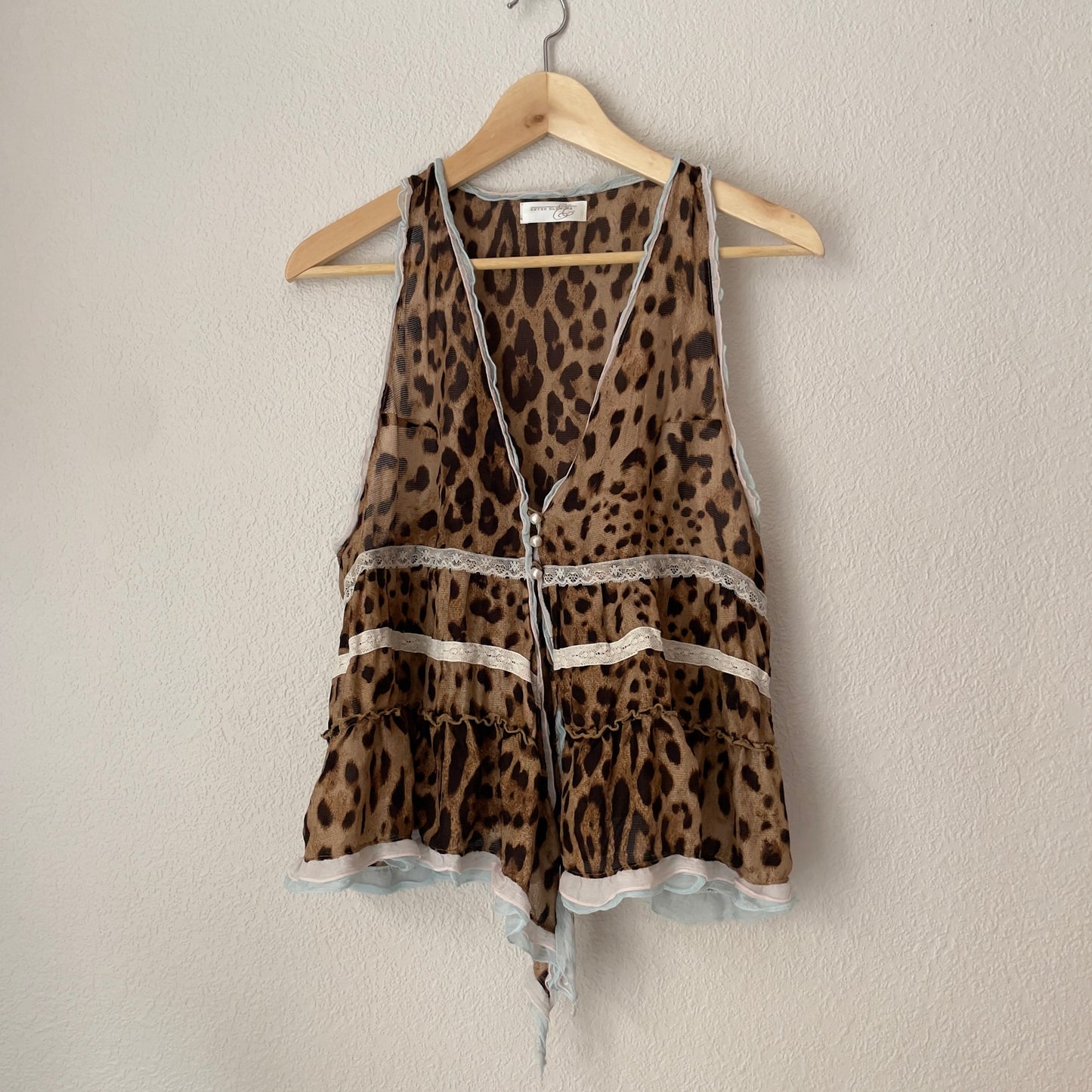 Leopard Silk Vest - Ester Eleonora