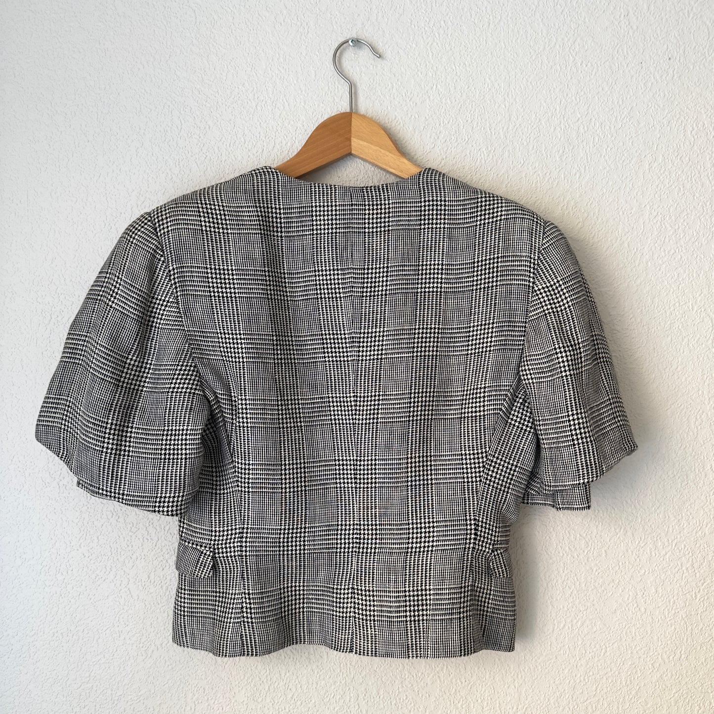 Vintage Short Sleeve Cropped Blazer - Pure Linen