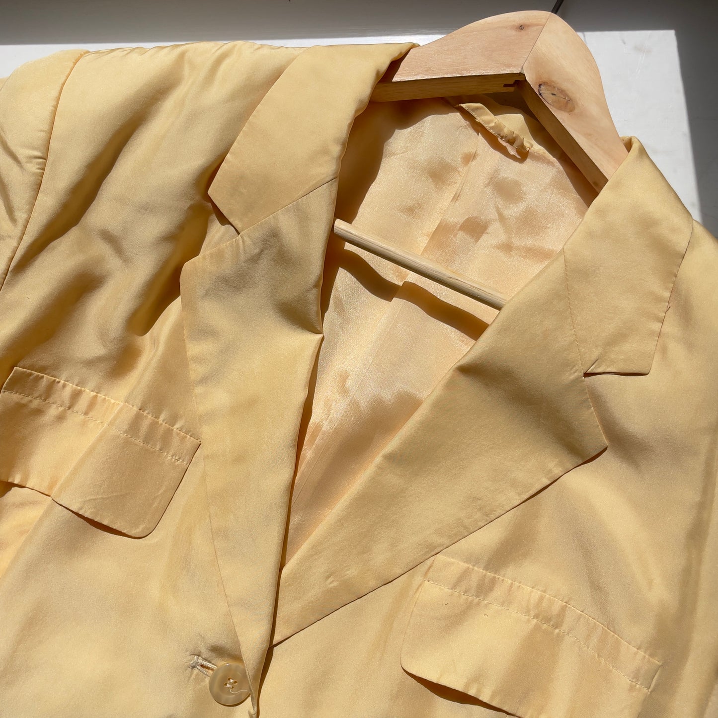 Vintage Yellow Silk Short Suit - Betty Barclay