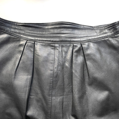 Vintage Black Leather Skirt