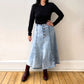 Vintage Acid Wash Denim Skirt