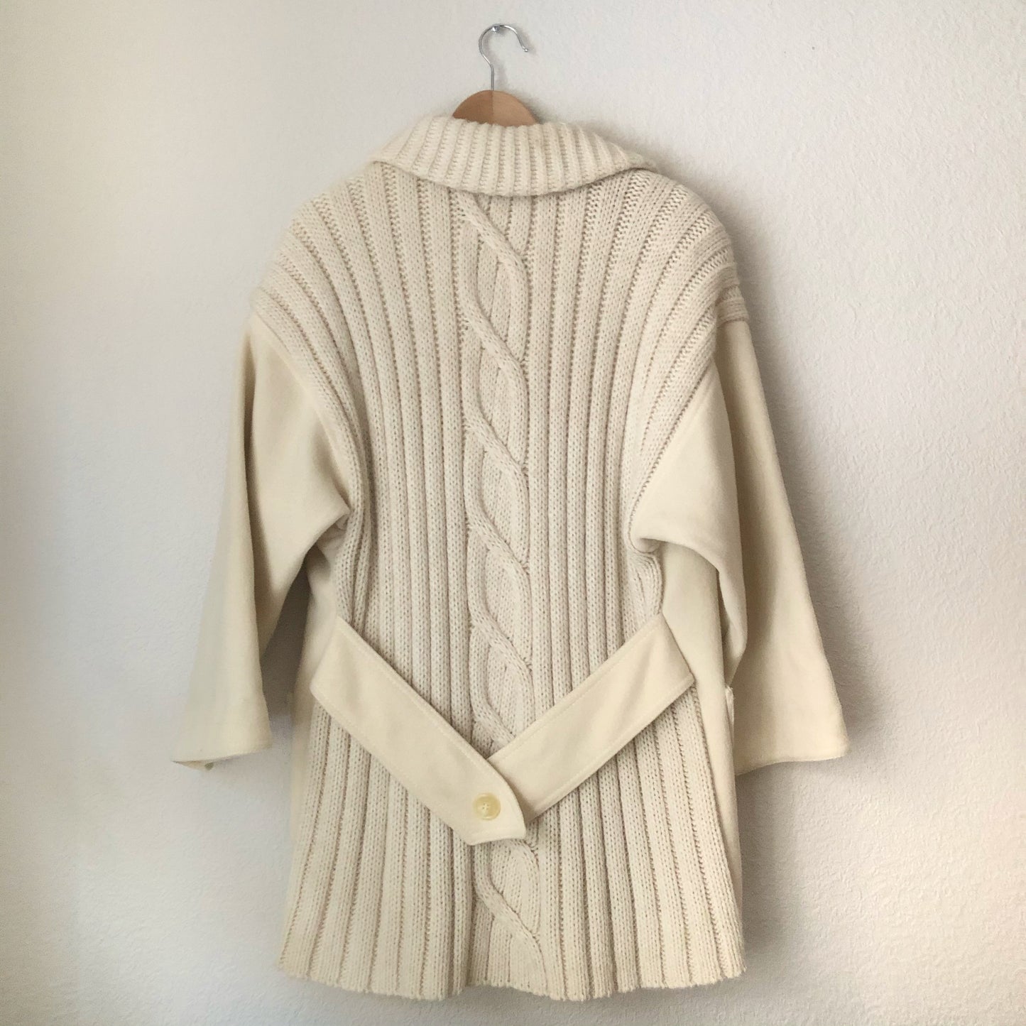 Vintage Wool Coat - Knitted back