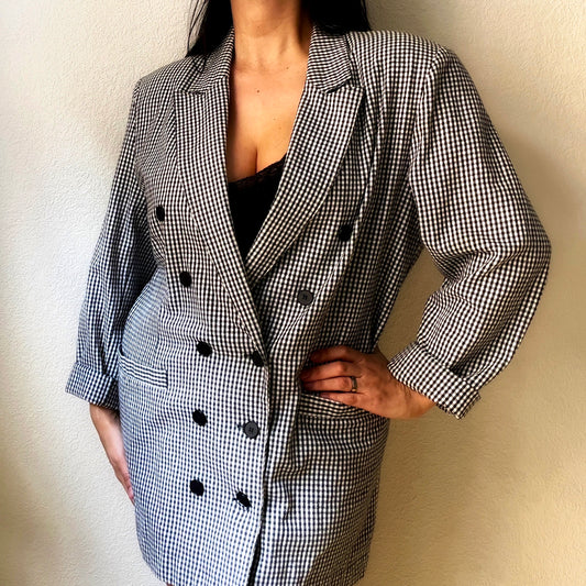 Vintage Checked Blazer
