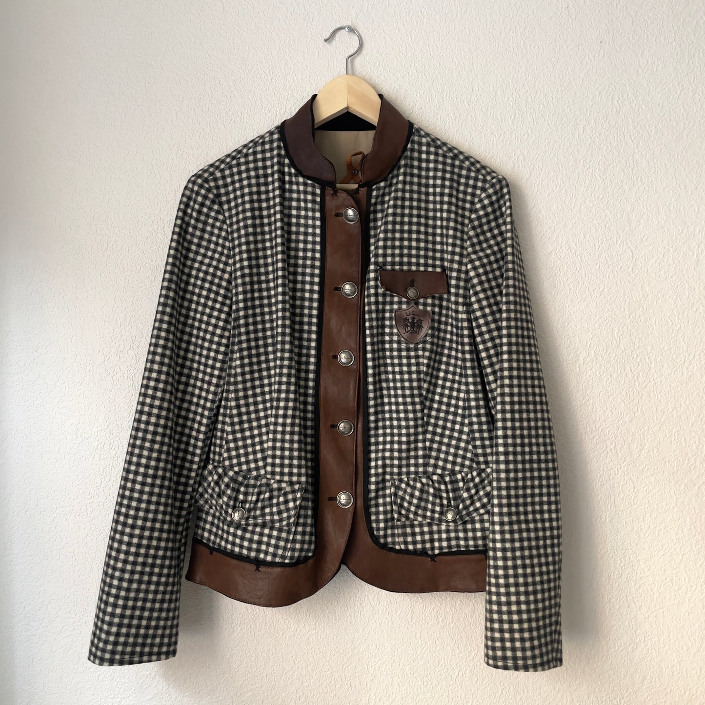 Gingham Check Wool Jacket - Luis Trenker