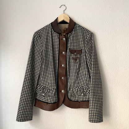 Gingham Check Wool Jacket - Luis Trenker
