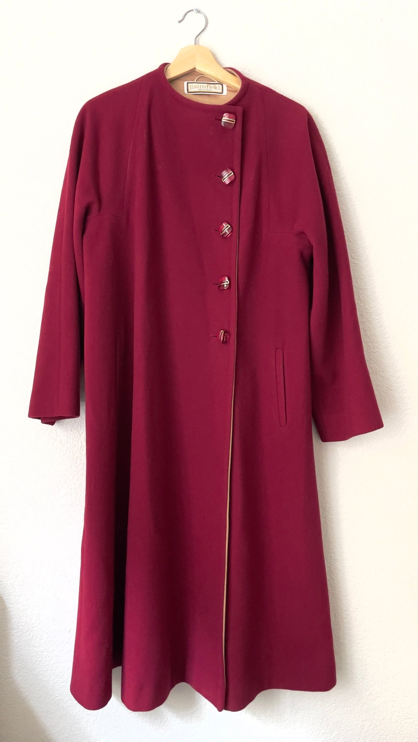 Vintage Red Wool Coat - Mansfield