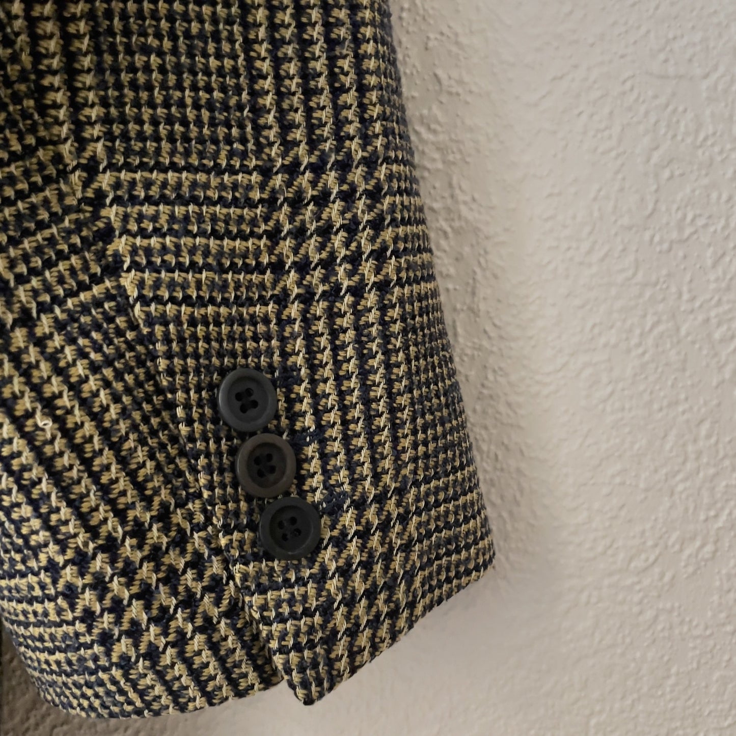 Vintage Oversized Glen Plaid Wool Blazer