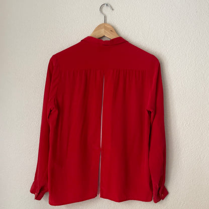 Vintage Red Silk Blouse - Robert Haik