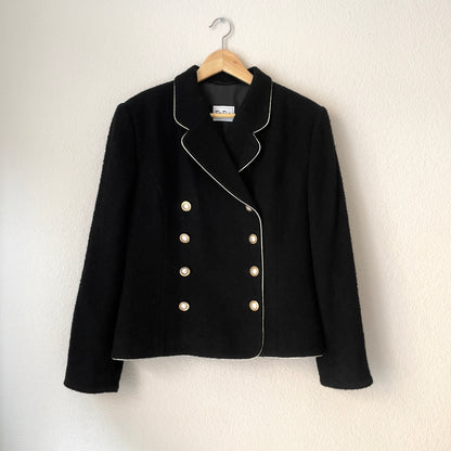 Vintage Black Boucle Jacket - Betty Barclay