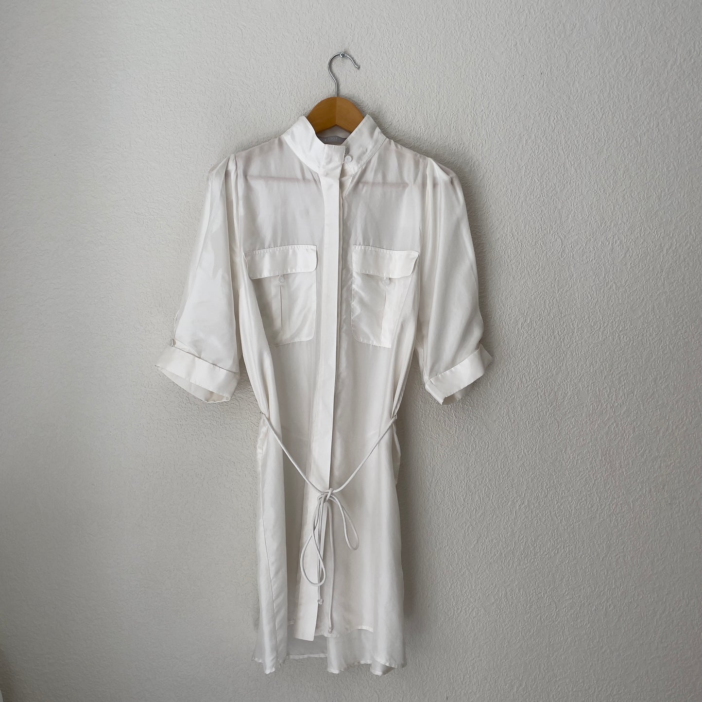 White Silk Shirt Dress - Tiger of Sweden
