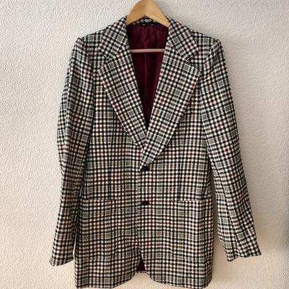 Vintage B&W Checkered Blazer