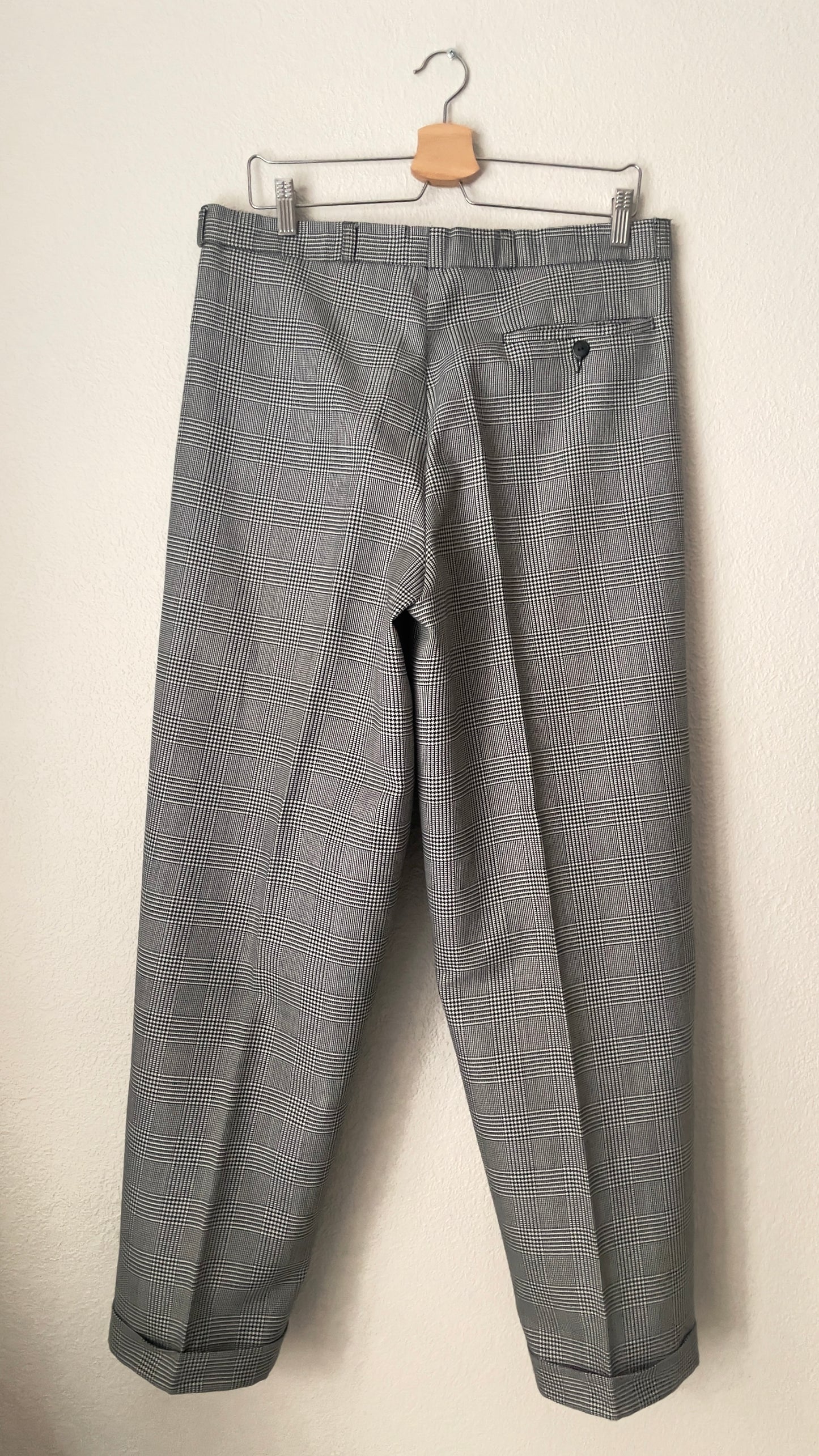 Vintage Houndstooth Plaid Pants