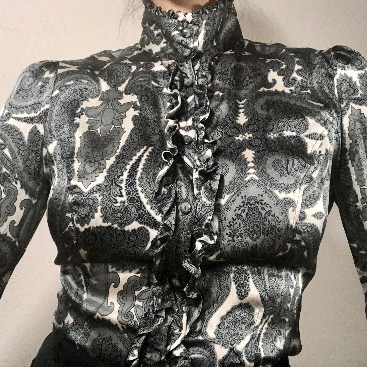 Victorian Paisley Silk Blouse
