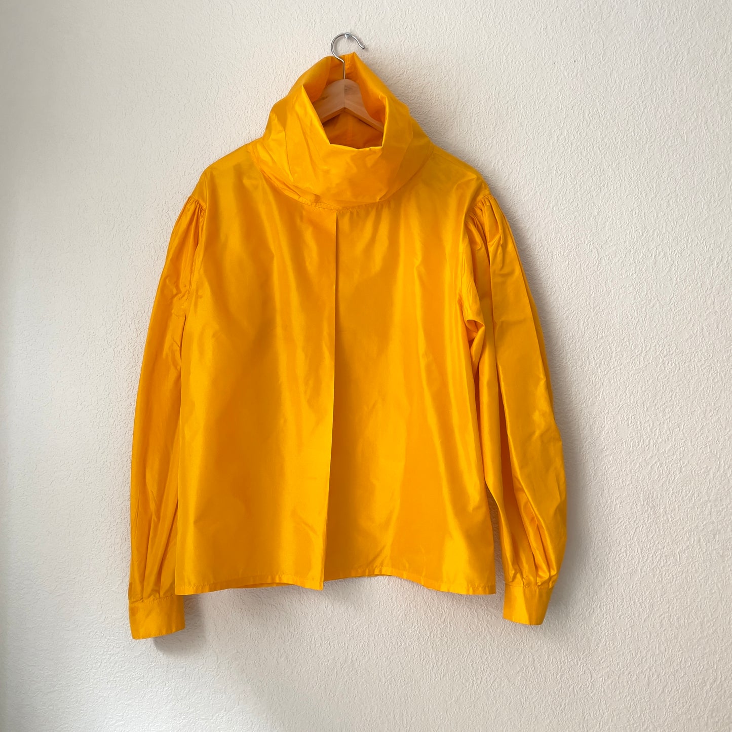 Yellow Vintage Long Sleeve Top - Pure Silk