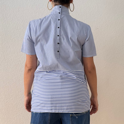 Striped Short Sleeve Shirt - Rika Studios