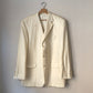 Off White Wool/Silk Blazer - Menswear