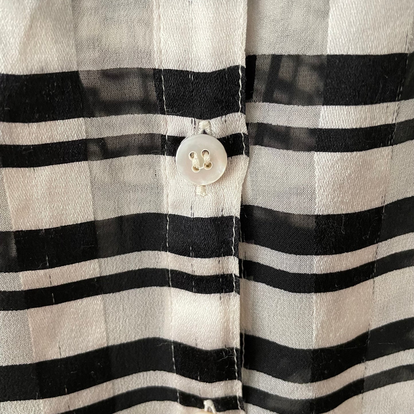 Vintage Escada Striped Silk Blouse