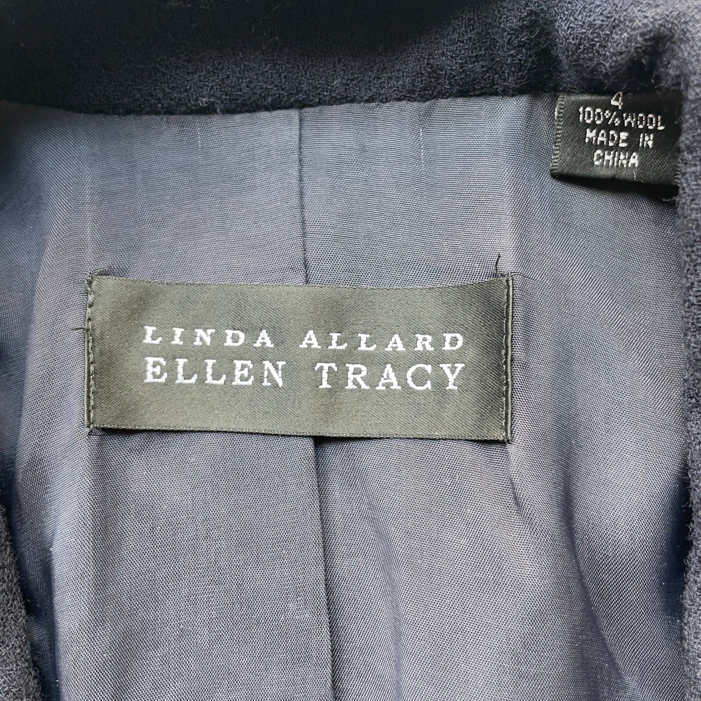 Vintage Ellen Tracy Cropped Wool Blazer