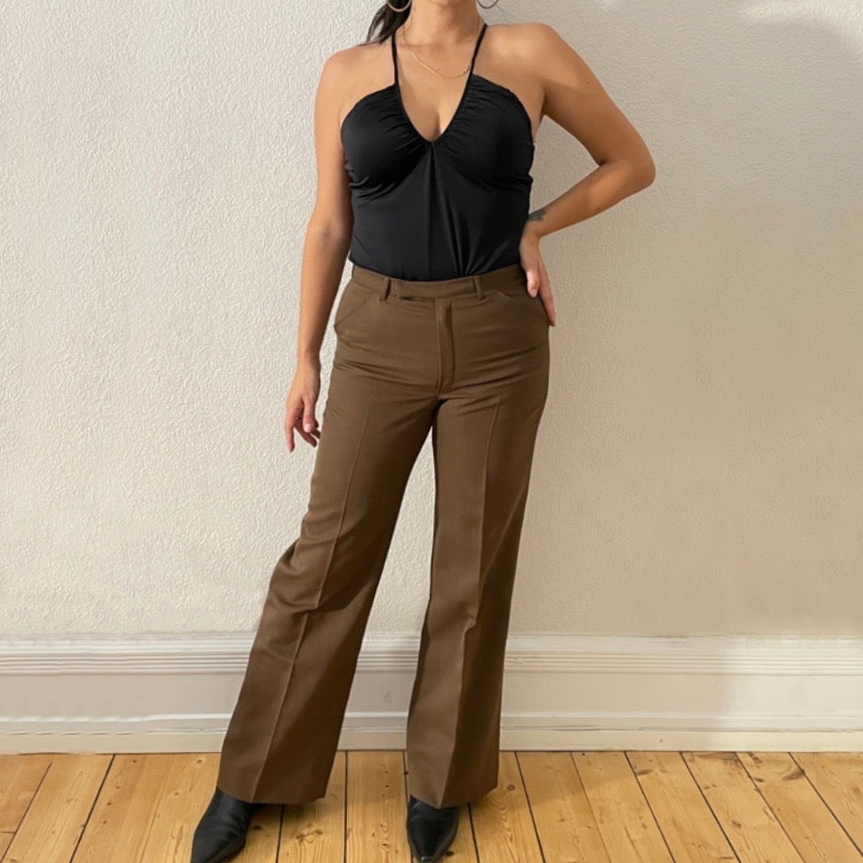 Vintage Brown Flare Pants – Olivias Garderob