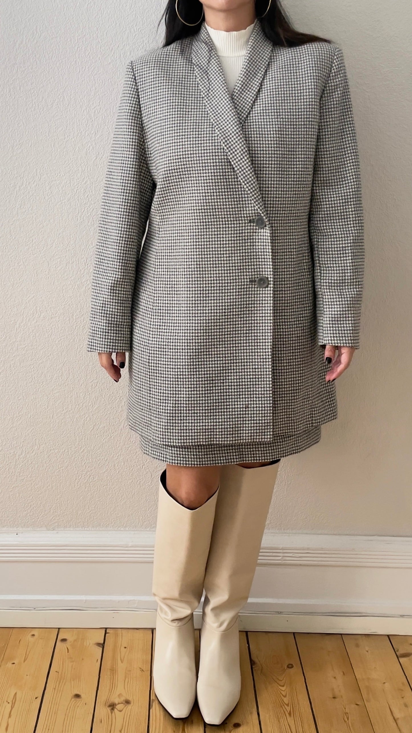 Vintage Crisca Houndstooth Wool Suit