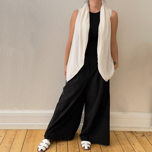 Off White Silk Vest - Pure DKNY