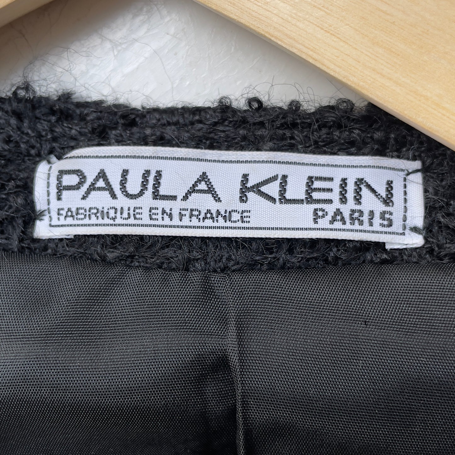 Vintage Black Suit Paula Klein - Boucle Wool - Chanel style