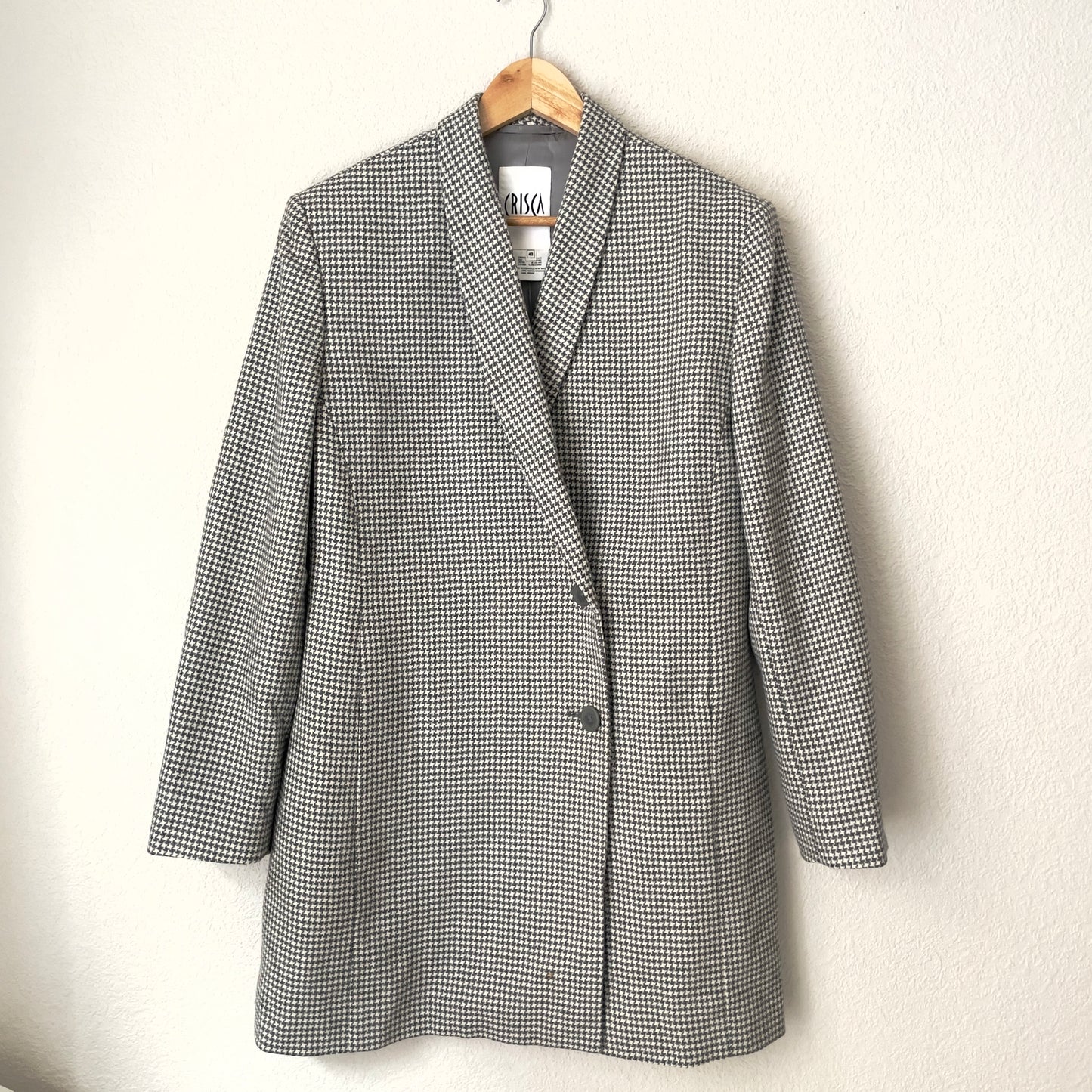 Vintage Crisca Houndstooth Wool Suit
